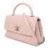 CHANEL Quilted CC SHW Coco Handle 2 Way Chain Shoulder Bag Calfskin Leather Pink