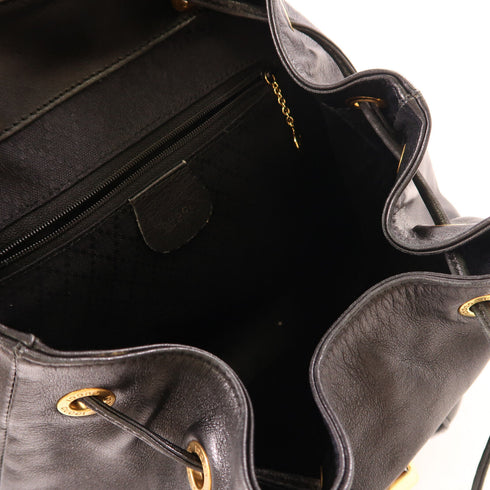 GUCCI GG GHW Bamboo Backpack Rucksack 003 2058 0016 Leather Black