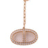 HERMES Chaine D'Ancre Contour Pendent Necklace 18K Pink Gold Diamond
