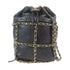 CHANEL CC GHW Bucket Bag Shoulder Bag Calfskin Leather Black