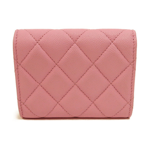 CHANEL Quilted CC GHW Card Case Caviar Leather AP3182 Pink
