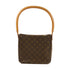 LOUIS VUITTON LV GHW Looping MM Shoulder Bag Monogram M51146 Brown