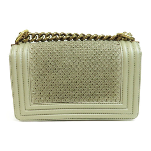 CHANEL CC GHW Chain Shoulder Bag Lambskin Leather A92699 Gold