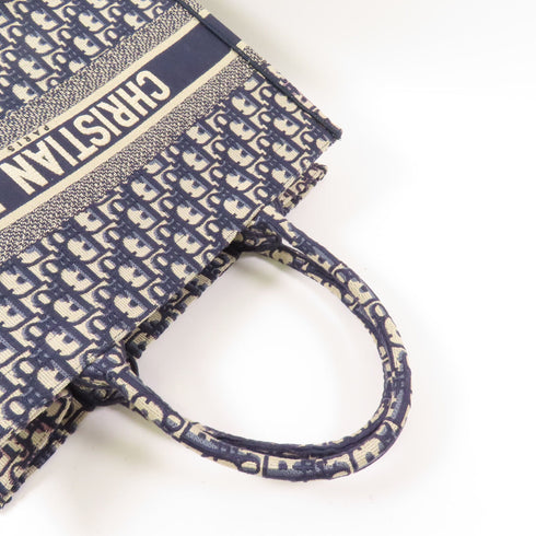 Christian Dior CD Book Tote Medium Tote Bag Canvas Blue