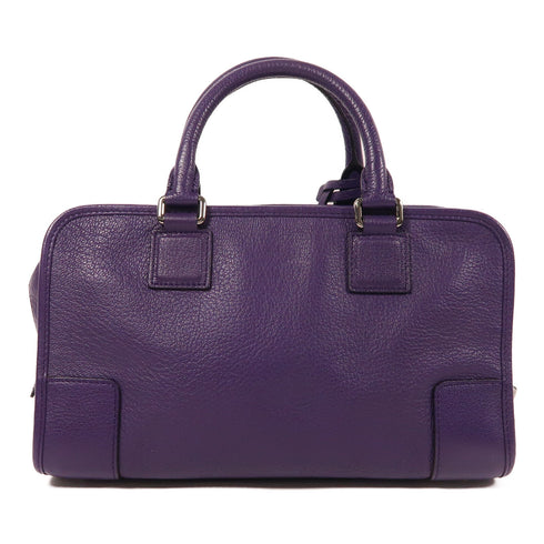 LOEWE SHW Handbag Tote Bag Calfskin Leather Purple
