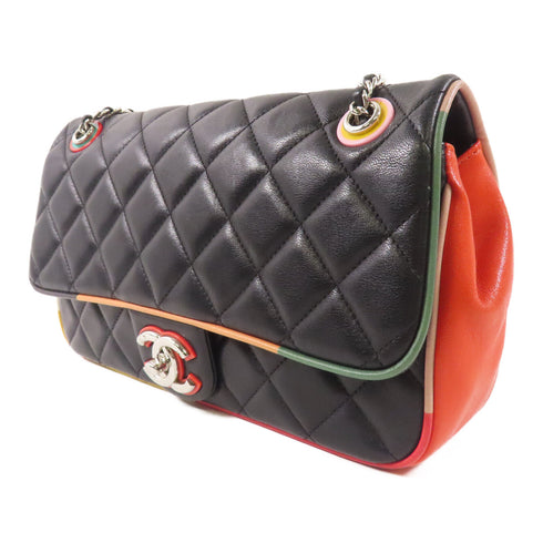 CHANEL CC SHW Chain Shoulder Bag Leather