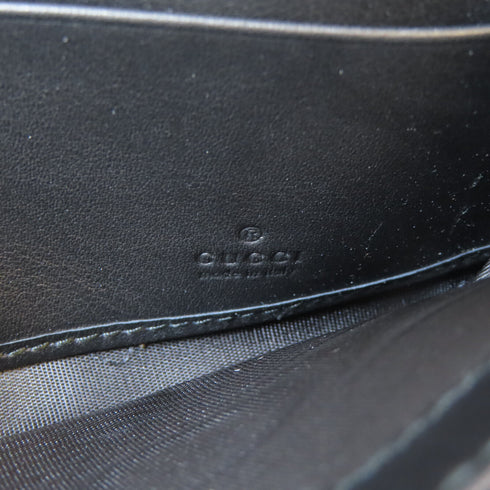 GUCCI GG SHW Long Wallet 309163 Calfskin Leather Black