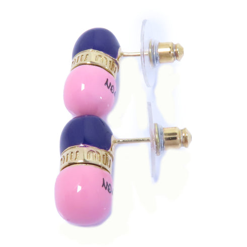 Miu Miu Earrings Accessories PVC Metal Pink/Blue