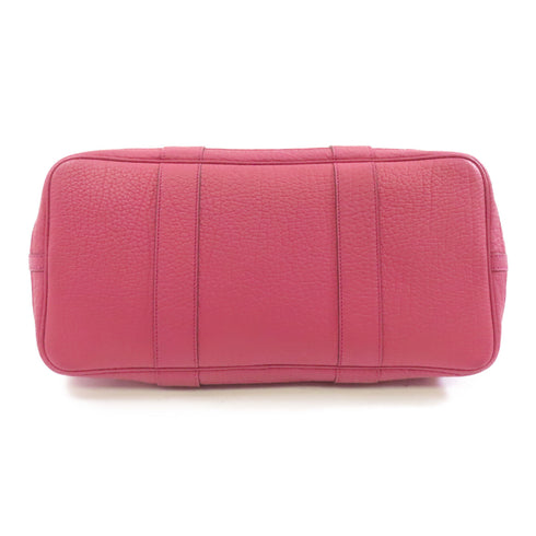 HERMES PHW Garden Party PM Tote Shoulder Bag Negonda Leather Red