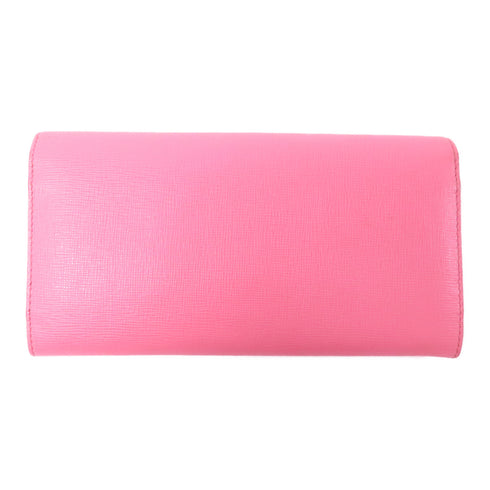FENDI SHW Long Wallet Calfskin Leather Pink