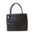 CHANEL Quilted CC SHW Tote Bag Shoulder Bag Caviar Leather Black