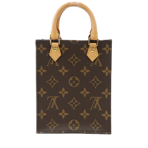 LOUIS VUITTON LV GHW Petit Sac Plat 2 Way Shoulder Bag M81295 Monogram Brown v3