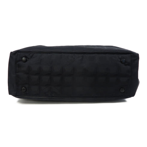 CHANEL CC New Travel Line Shoulder Tote Bag Nylon Black