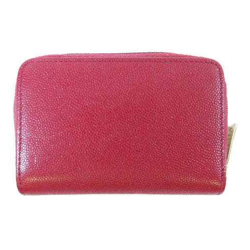 CHANEL CC GHW Coin Case A68890 Cavier Leather Red