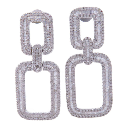 Fine Jewelry 1.66ct Diamond Earrings 18K White Gold