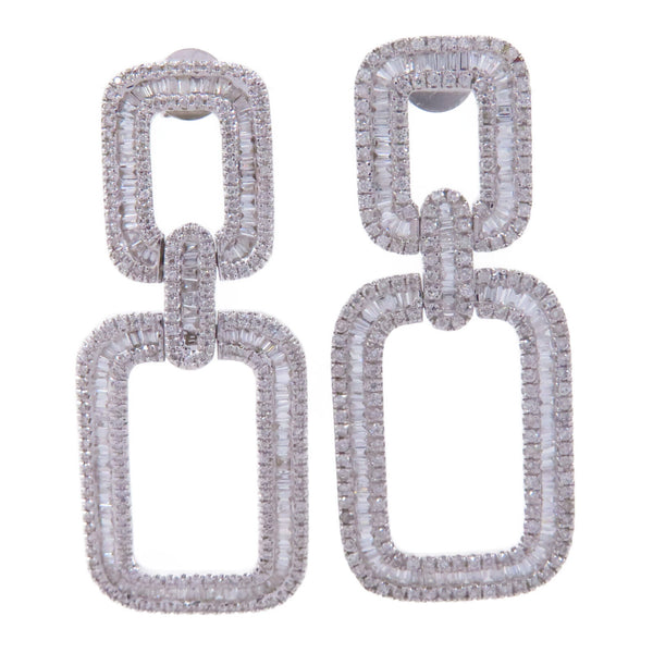 Fine Jewelry 1.66ct Diamond Earrings 18K White Gold