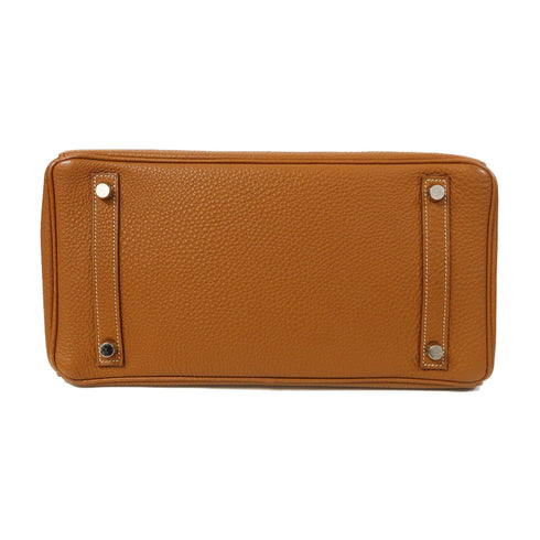 HERMES PHW Birkin 30 Handbag Togo Leather Gold