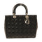 Dior SHW Vintage Lady Dior Handbag Calfskin Leather Black