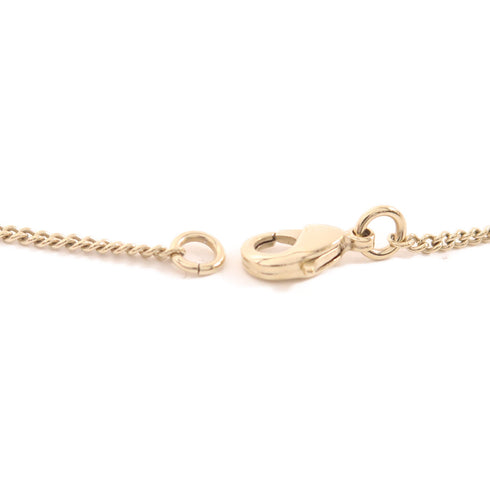 CHANEL CC Necklace Metal Leather Gold Black