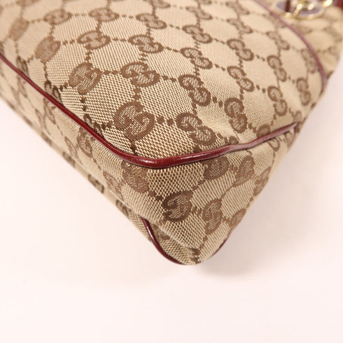 GUCCI GG GHW Shoulder Bag Canvas 121023