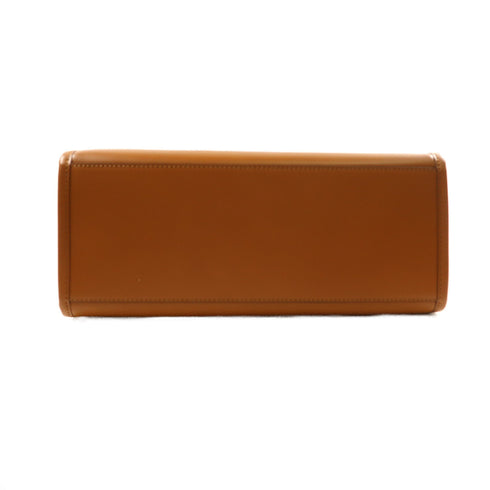 FENDI GHW Sunshine Tote 2Way Shoulder Bag Calfskin Leather 8BH386 Brown