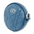 Christian Dior CD SHW Coin Case Purse Calfskin Leather Blue