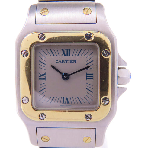CARTIER Santos Galbee 24mm Quartz Watch #W20012C4 Stainless Steel Grey