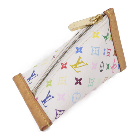 LOUIS VUITTON LV GHW Coin Case Purse M58020 Monogram Multicolore White