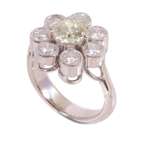 FINE JEWELRY 1.187ct Diamond 1.11ct Diamond Ring PT900 Platinum US#6.5