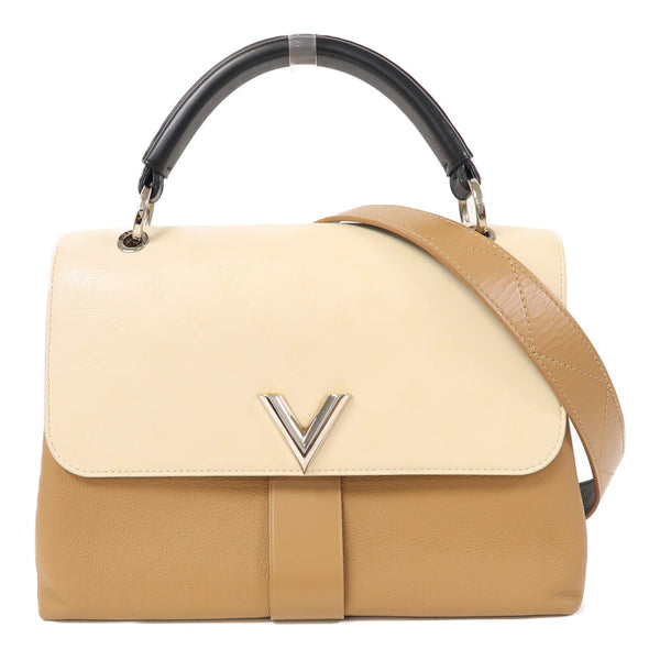 LOUIS VUITTON LV SHW Very One Handle 2 Way Shoulder Bag Calfskin Leather Beige