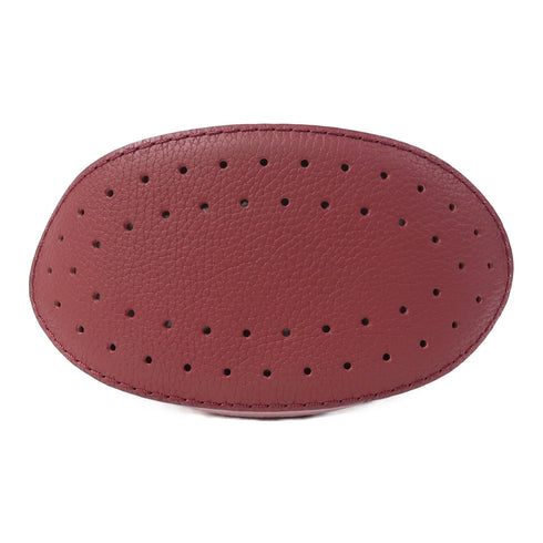 Delvaux SHW Pin Mini Bucket Hand Bag Taurillon Soft Pink/Green