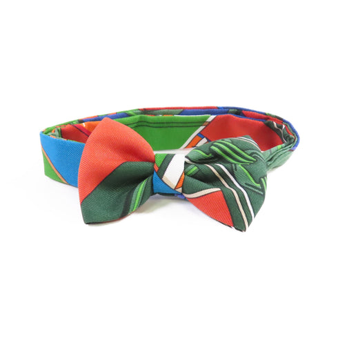 HERMES PHW Bow Tie Silk Multi Color