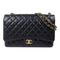 CHANEL CC GHW Maxi Classic Shoulder Bag Calfskin Leather Black