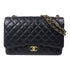 CHANEL CC GHW Maxi Classic Shoulder Bag Calfskin Leather Black