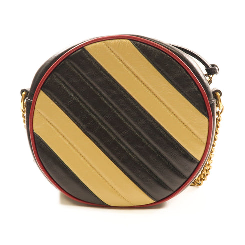 GUCCI GG GHW Shoulder Bag Calfskin Leather 550154 Brown Red