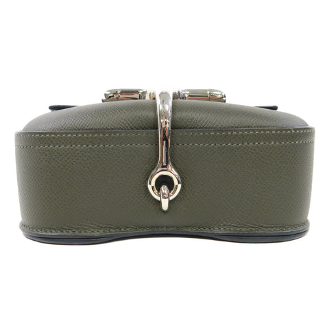 HERMES PHW Della Cavalleria Mini Shoulder Bag Epsom Leather Vert De Gris