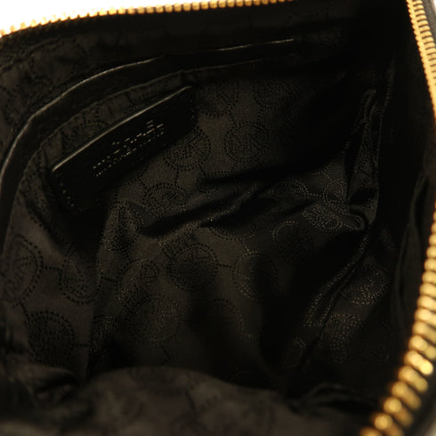 Michael Kors GHW Pouch (with handle) Calfskin Leather Black