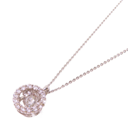 Fine Jewelry 0.11ct/0.18ct Diamond Necklace 18K White Gold