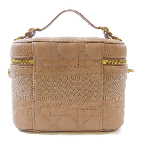 Christian Dior CD GHW Vanity Bag 2 Way Shoulder 23-BO-0231 Lambskin Leather Pink