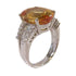 Fine Jewelry 8.72ct Topaz 0.68ct Diamond Ring US#5.75 PT900 Platinum