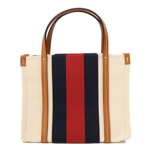 GUCCI GG GHW Interlocking 2 Way Shoulder Tote Bag 727735 Canvas Beige/Blue/Red