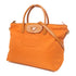 PRADA GHW 2 Way Shoulder Tote Bag Nylon/Calfskin Leather Orange
