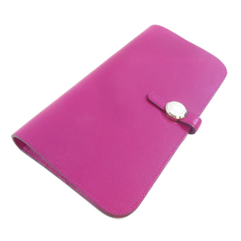 HERMES PHW Dogon Wallet Bifold Wallet Evercolor Leather Magenta Pink