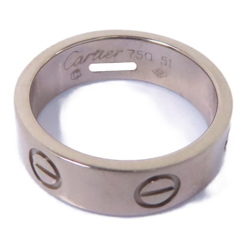 CARTIER Love Ring B4084700 18K White Gold Cartier#51 US#5.5