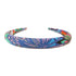 HERMES Hair Band Silk Green Blue Multicolor
