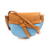 LOEWE GHW Mini Gate Crossbody Shoulder Bag Calfskin Leather Brown/Light Blue