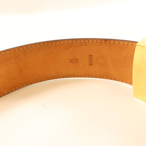 LOUIS VUITTON LV GHW Initiales Belt M9608 Monogram Brown
