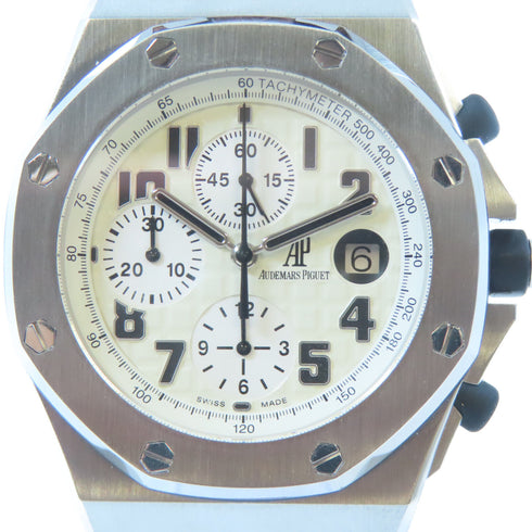 AUDEMARS PIGUET Royal Oak Offshore Chronograph Auto Watch Stainless Steel White