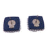 CHANEL CC Earrings 15/P PVC Blue White