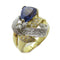 FINE JEWELRY 2.76ct Tanzanite 0.45ct Diamond Ring 18K Gold PT900 Platinum US#6